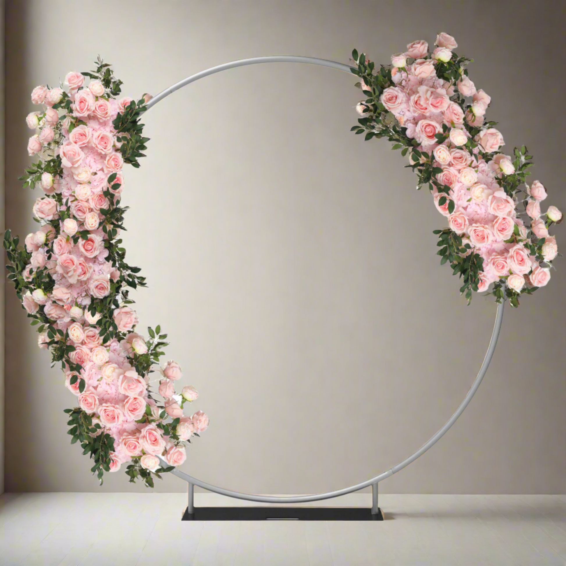 2 pcs/pk Premade Flower Backdrop Arch/Table Runner Decor - Pink - CV Linens