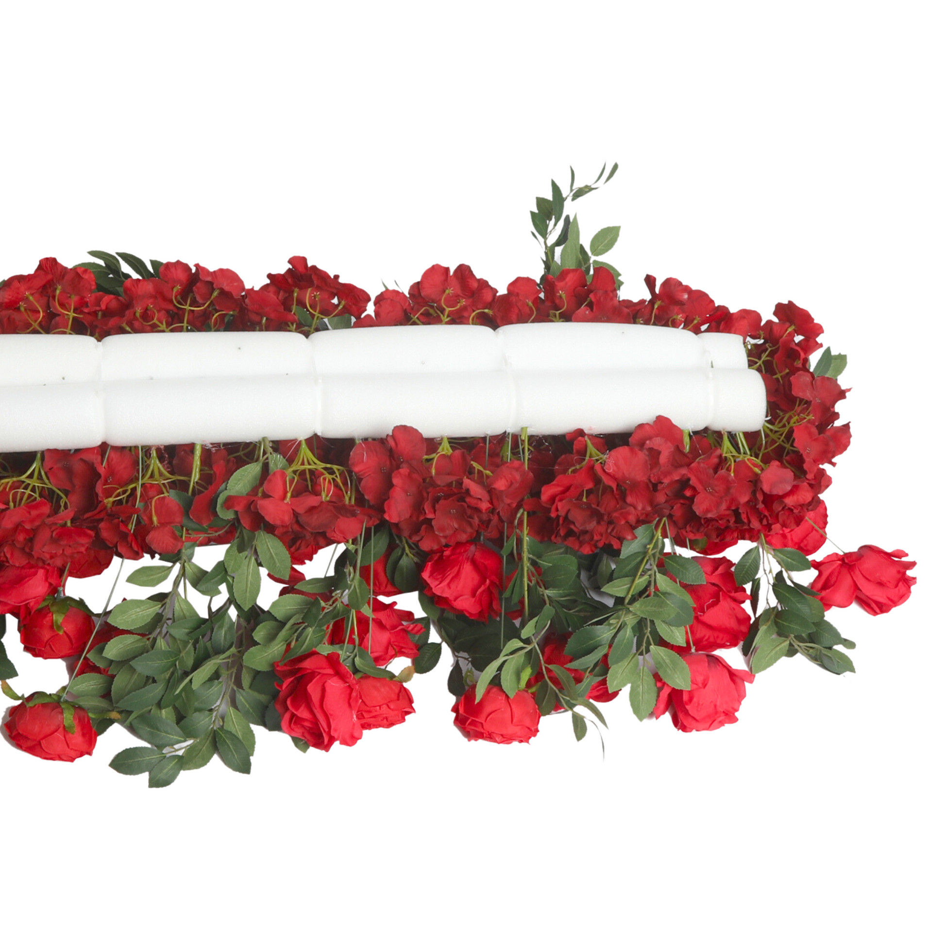 2 pcs/pk Premade Flower Backdrop Arch/Table Runner Decor - Red