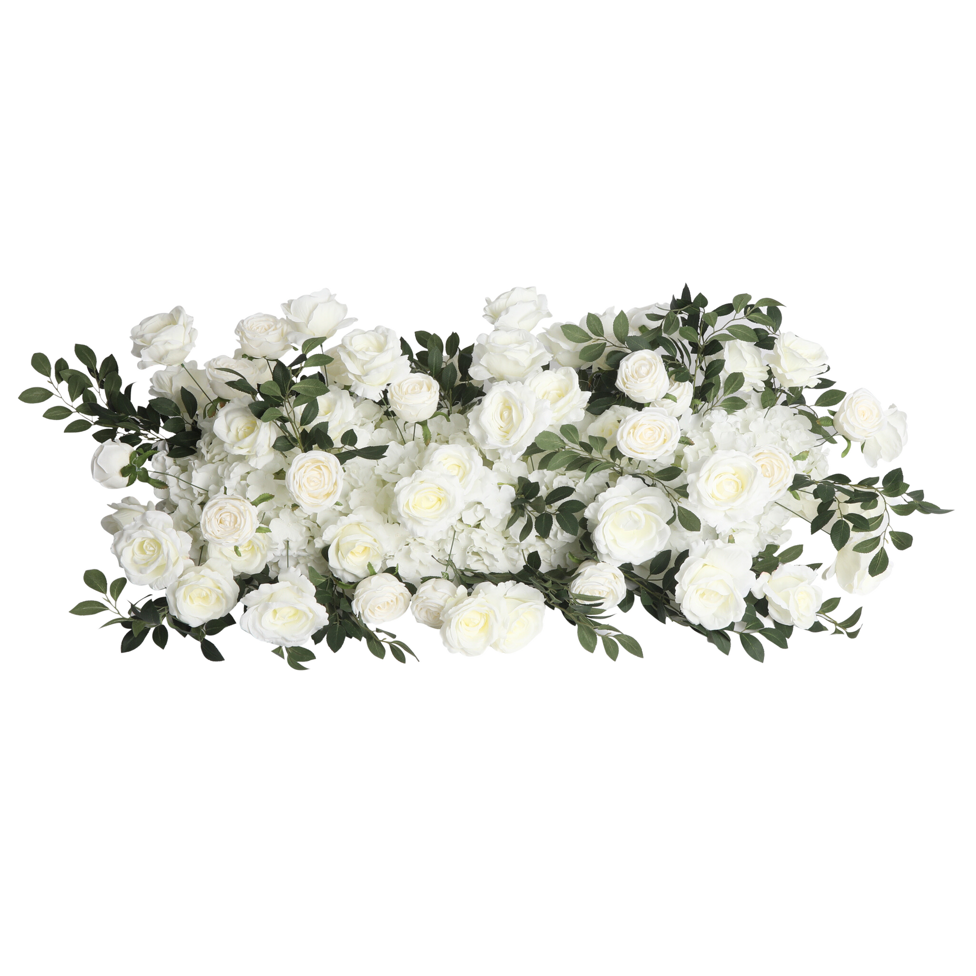 2 pcs/pk Premade Flower Backdrop Arch/Table Runner Decor - White