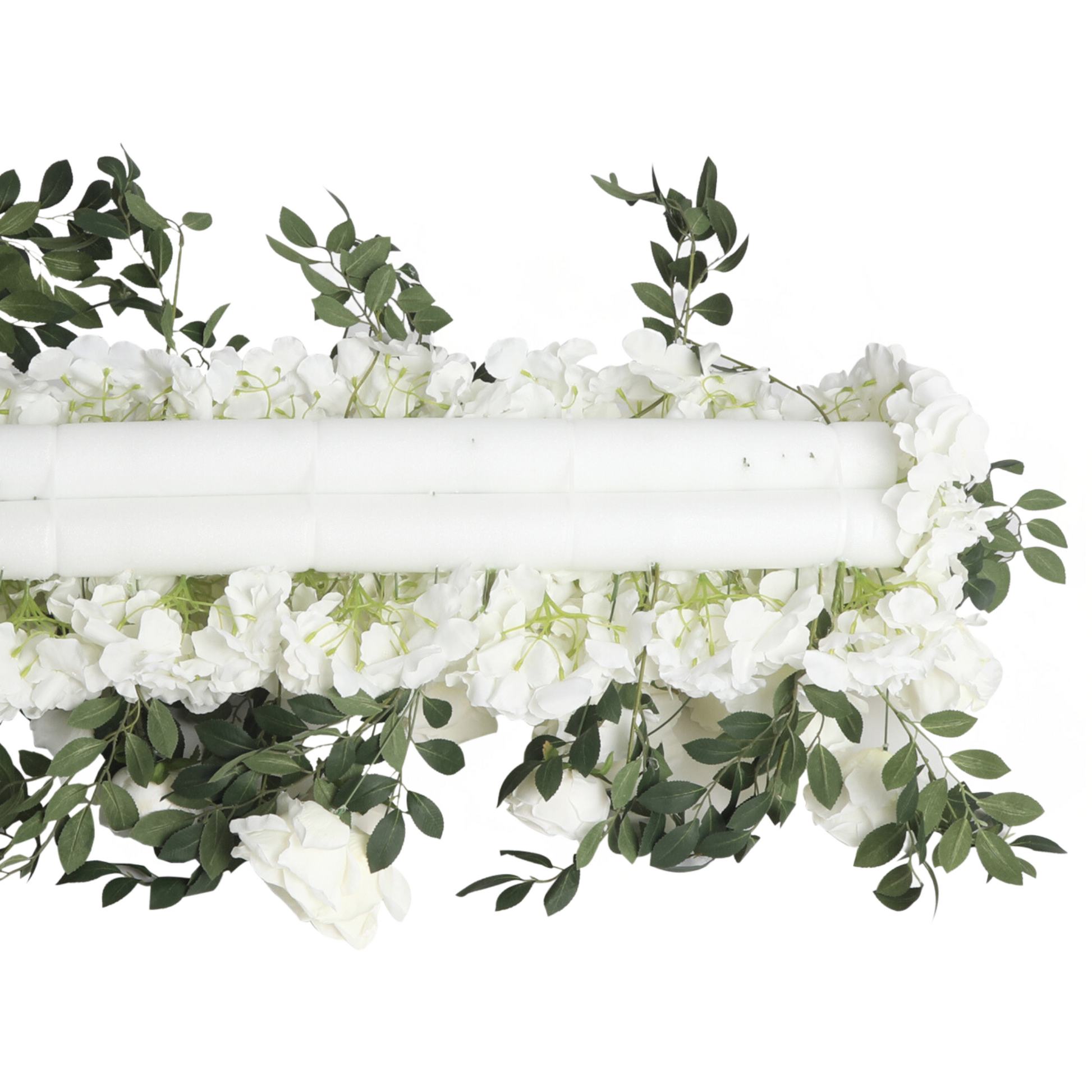 2 pcs/pk Premade Flower Backdrop Arch/Table Runner Decor - White