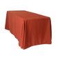 90"x156" Rectangular Oblong Polyester Tablecloth - Rust