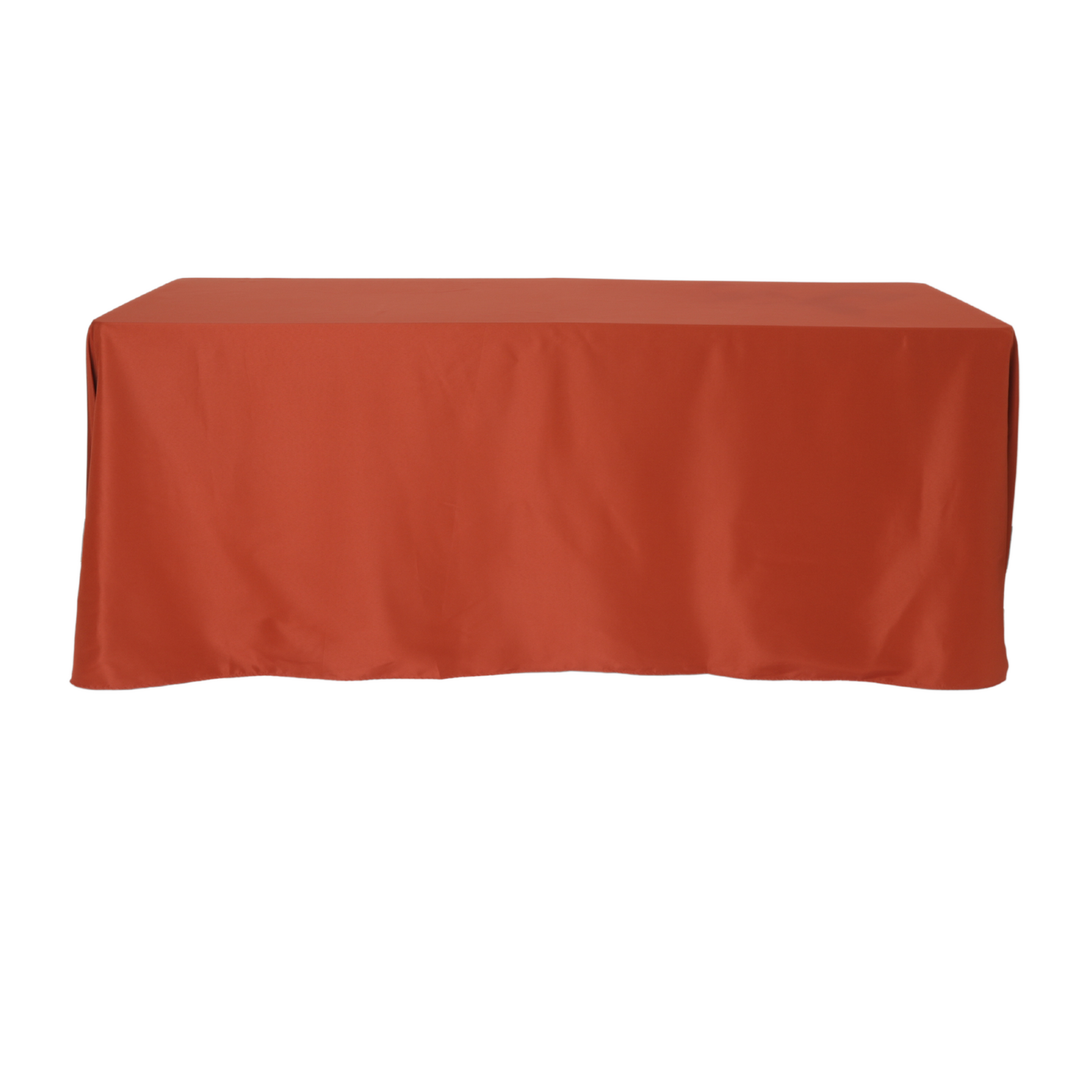 90"x156" Rectangular Oblong Polyester Tablecloth - Rust