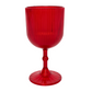 Red Acrylic 11oz Wine Goblets Ripple Design (6 pcs/pk)