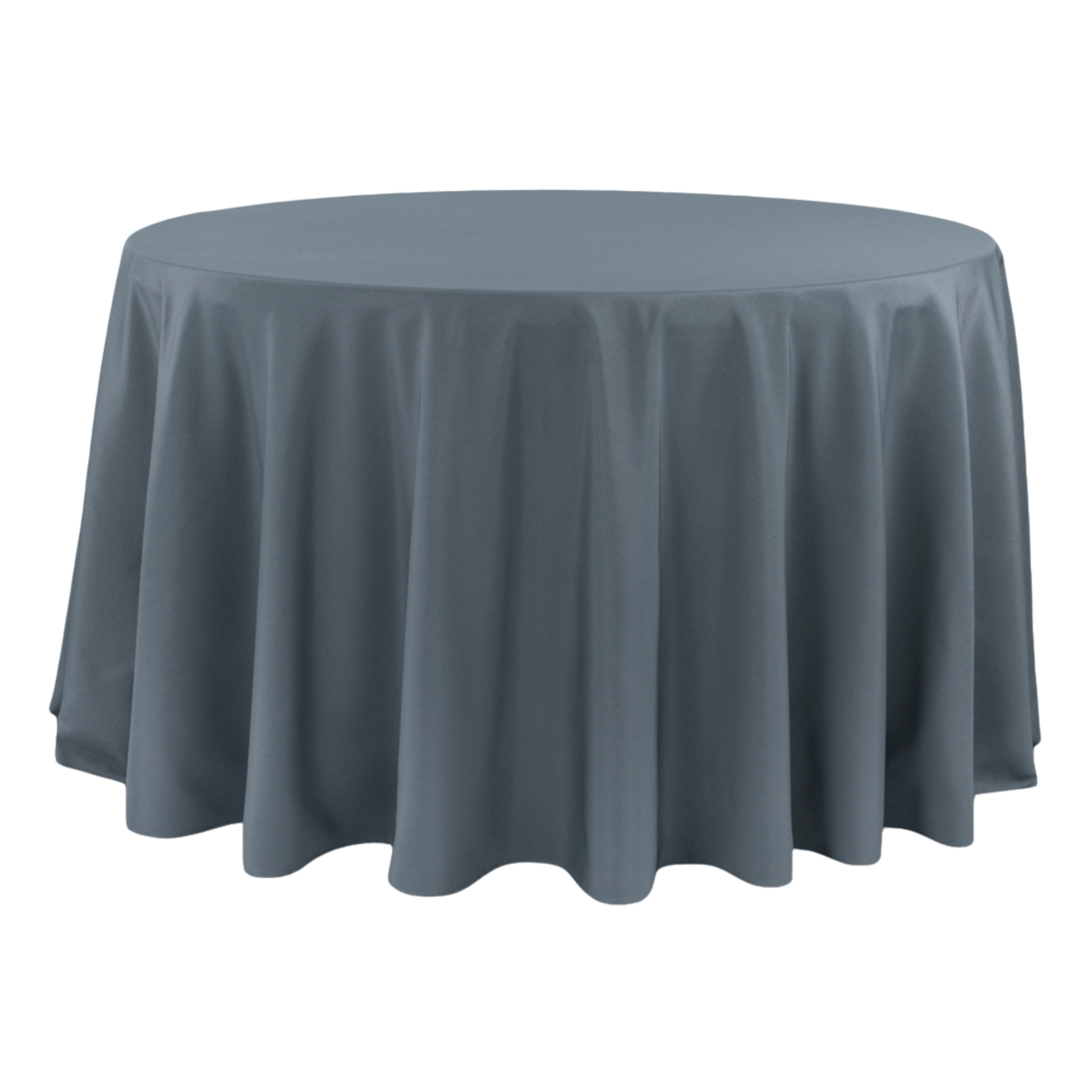 Polyester 120" Round Tablecloth - Pewter