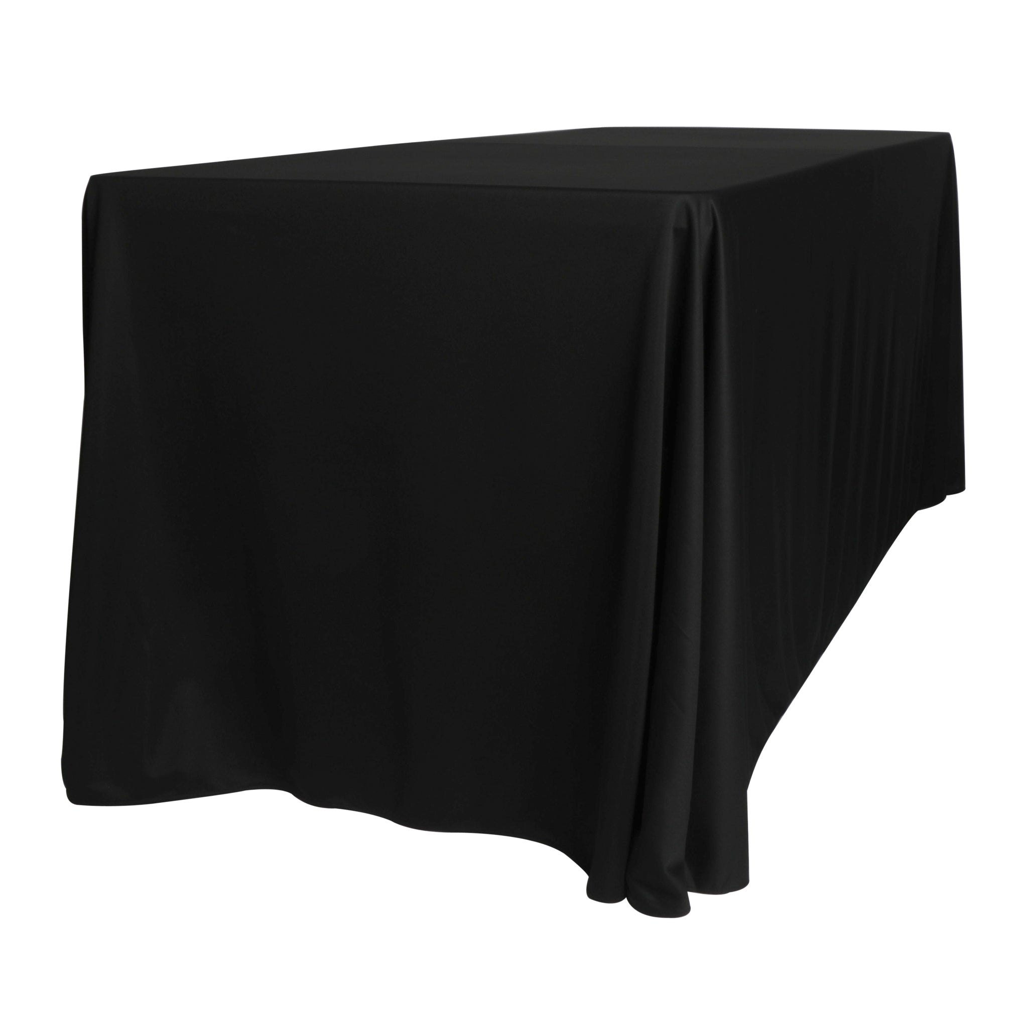 Black Scuba 90”x132” Rectangular Oblong Tablecloth - CV Linens™