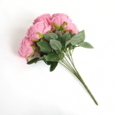 Silk Artificial Peony Flower Bush Bundle - Light Pink – CV Linens