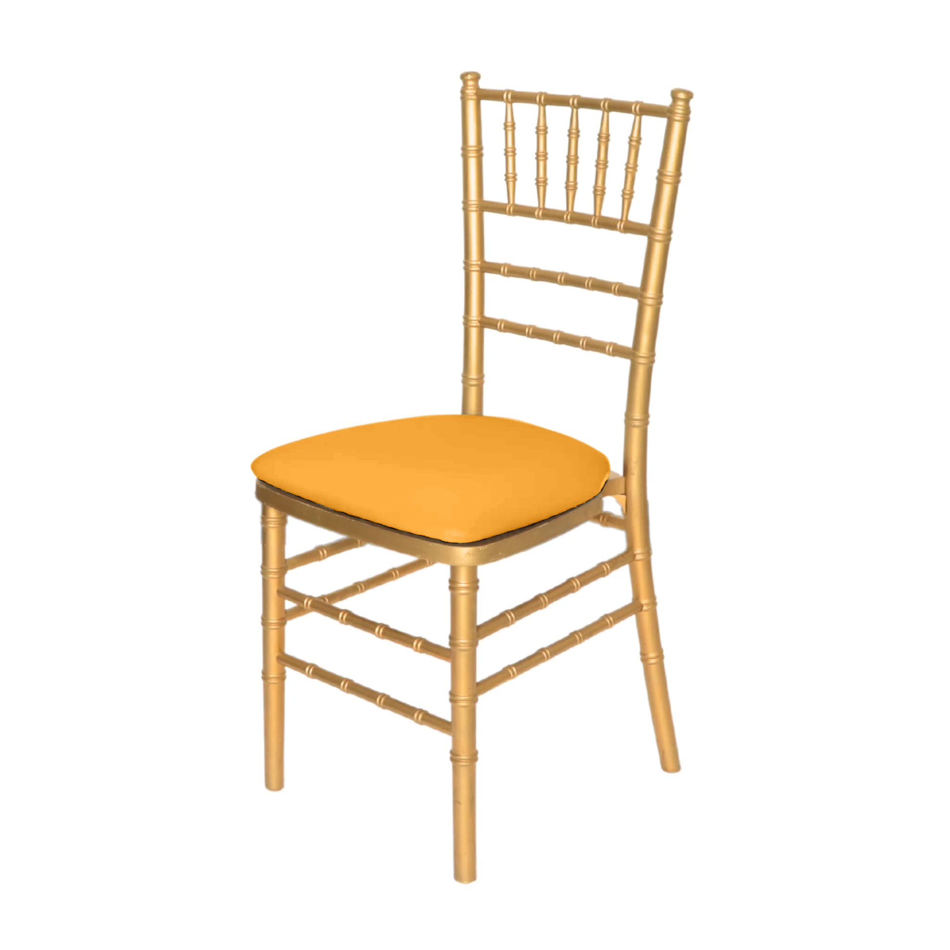 5 pcs/pk Spandex Chiavari Seat Pad Cover - Canary Yellow