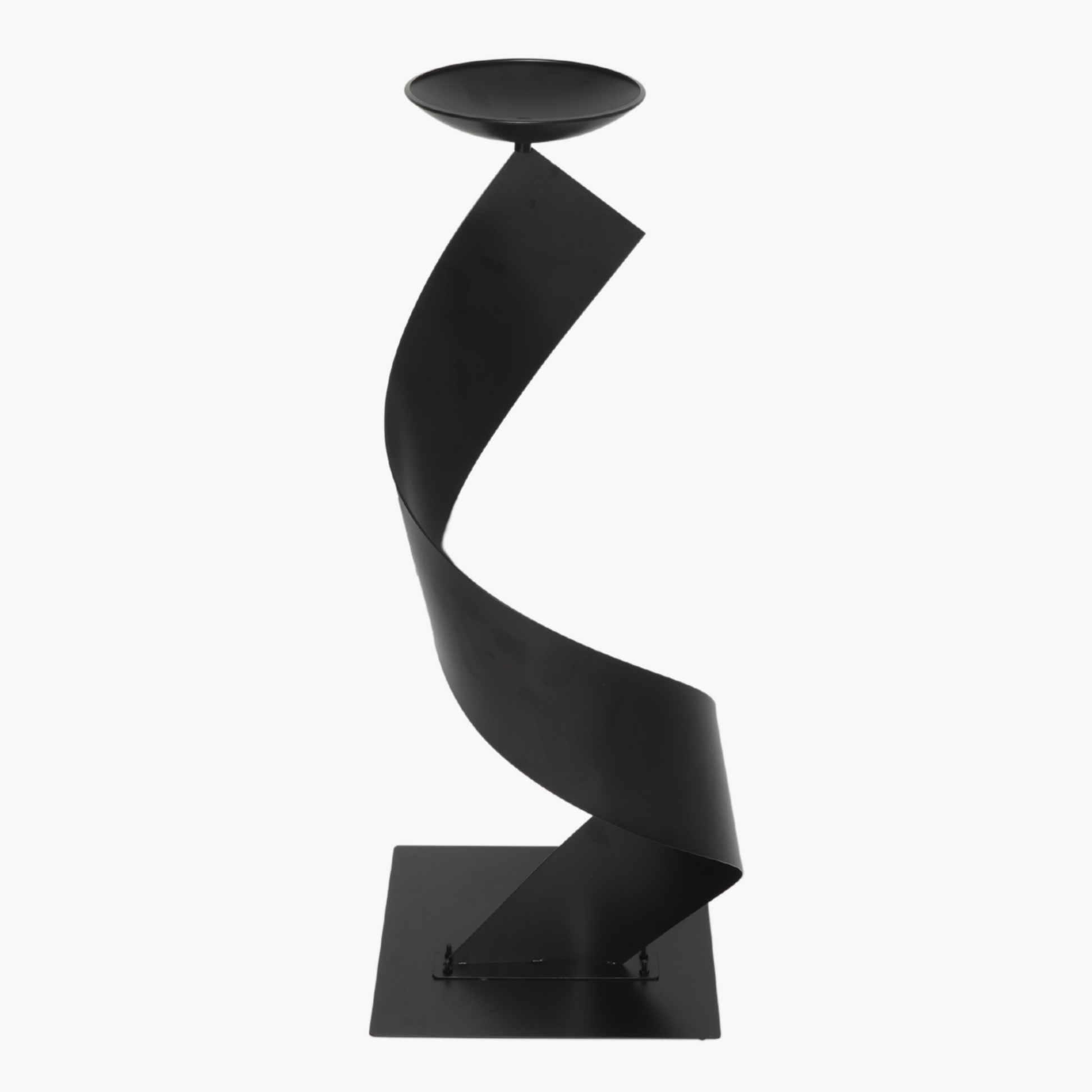 Spiral Ribbon Floral Centerpiece Stand - Black