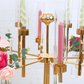 Tall Candelabra with Tube Vase Centerpiece Stand - Gold