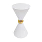 Tall Hourglass Plinth Pedestal Stand - White