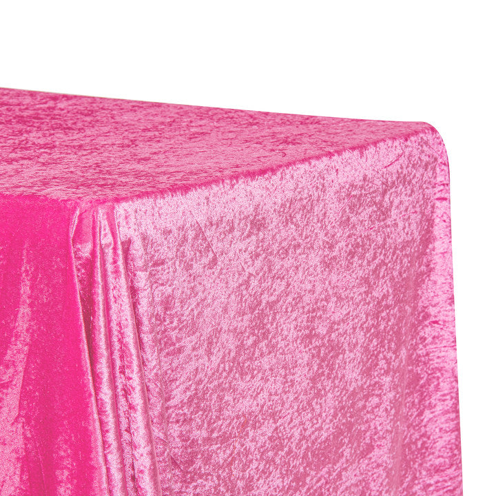 Velvet 90"x156" Rectangular Tablecloth - Fuchsia