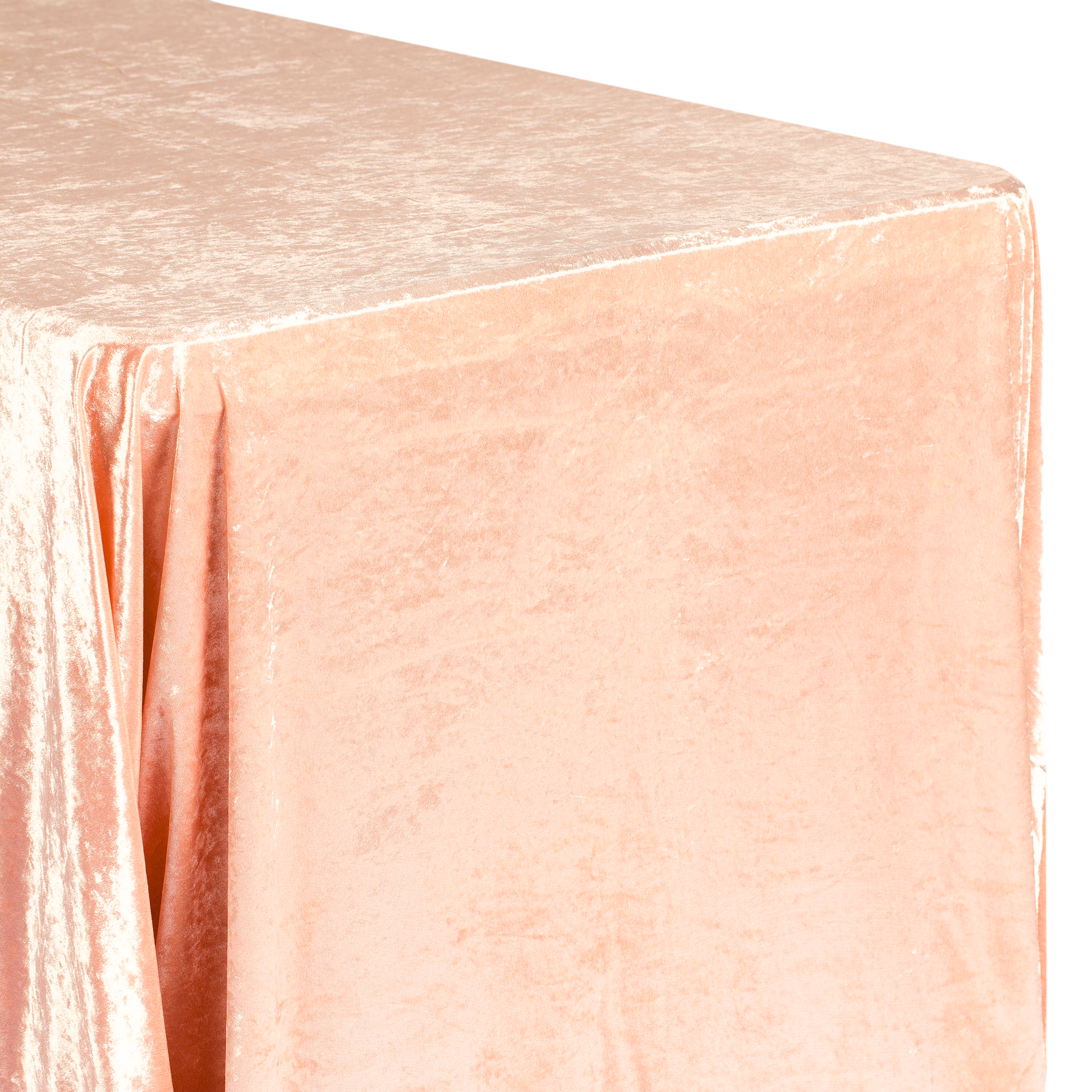 Velvet 90"x156" Rectangular Tablecloth - Peach