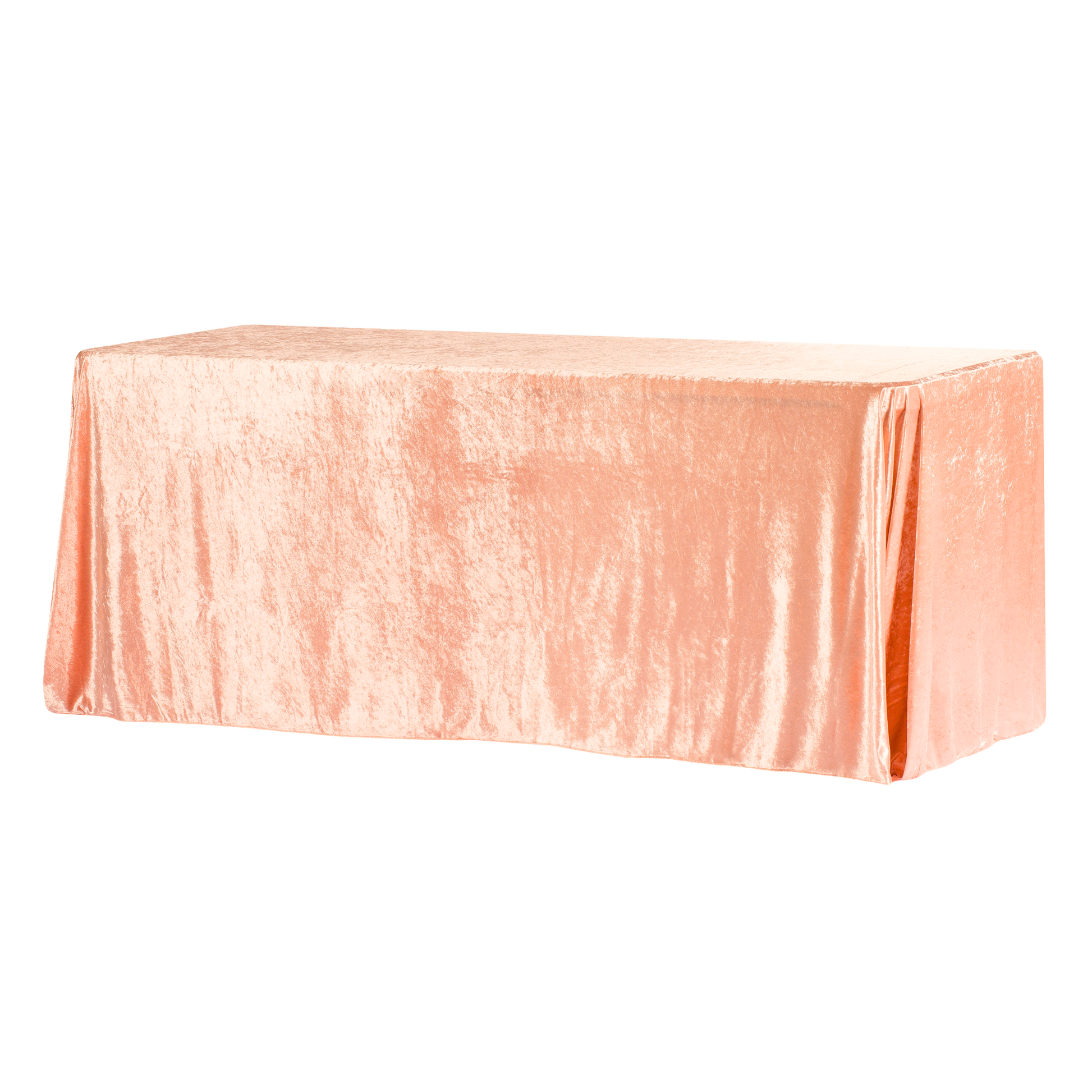 Velvet 90"x132" Rectangular Tablecloth - Peach