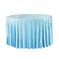 Velvet 132" Round Tablecloth - Baby Blue