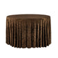 Velvet 132" Round Tablecloth - Chocolate