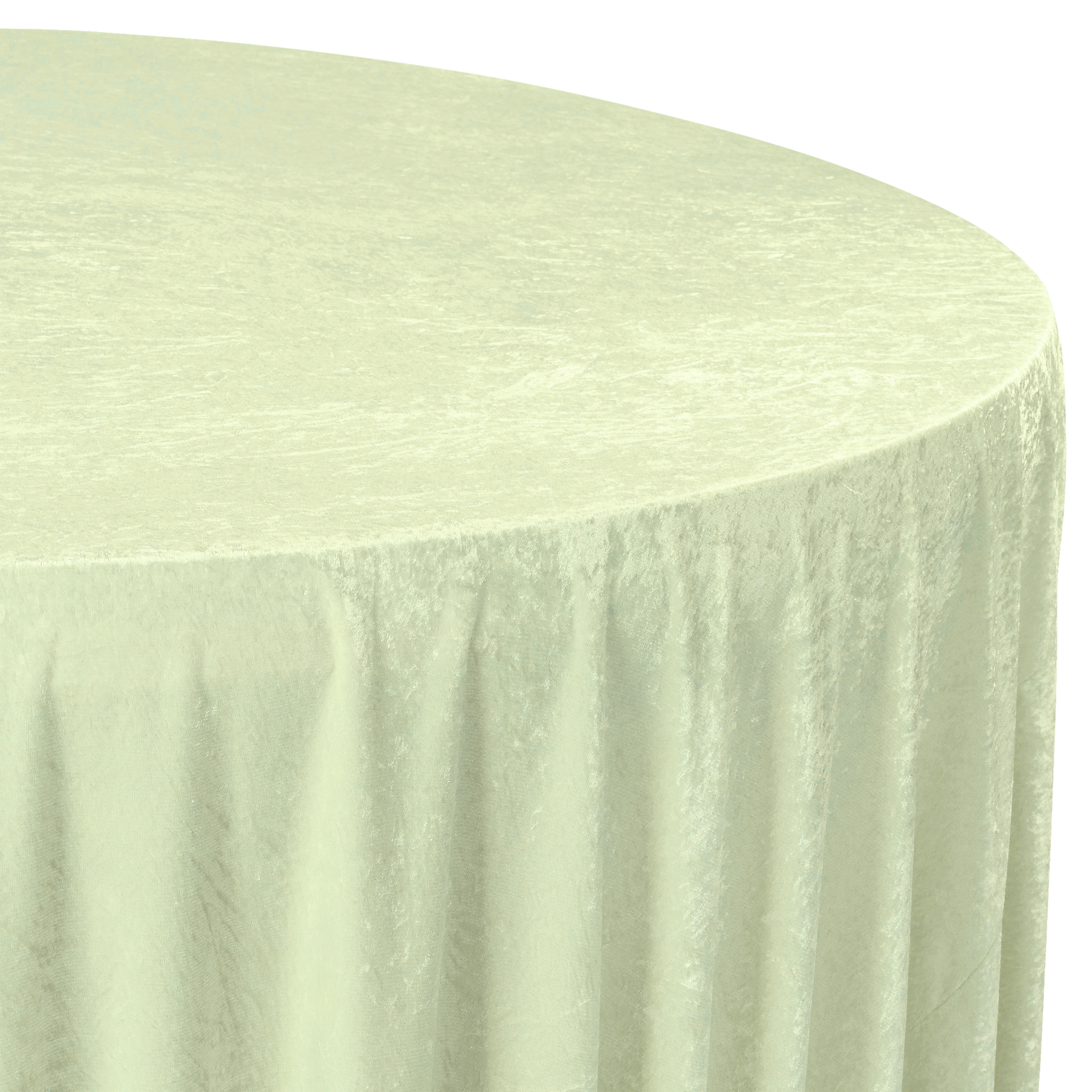 Velvet 132" Round Tablecloth - Sage Green