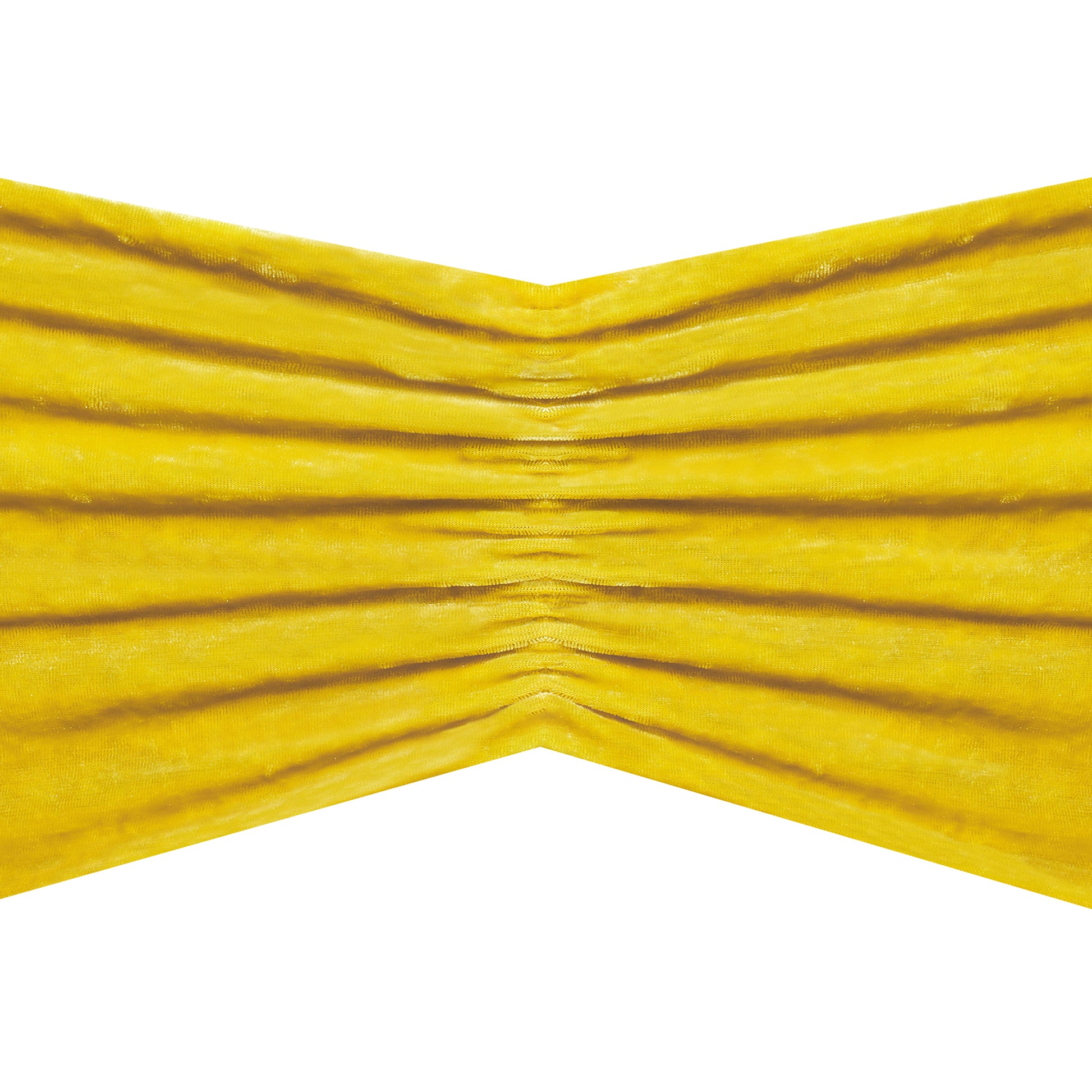 Velvet Ruffle Stretch Chair Band - Canary Yellow