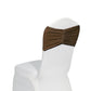 Velvet Ruffle Stretch Chair Band - Chocolate