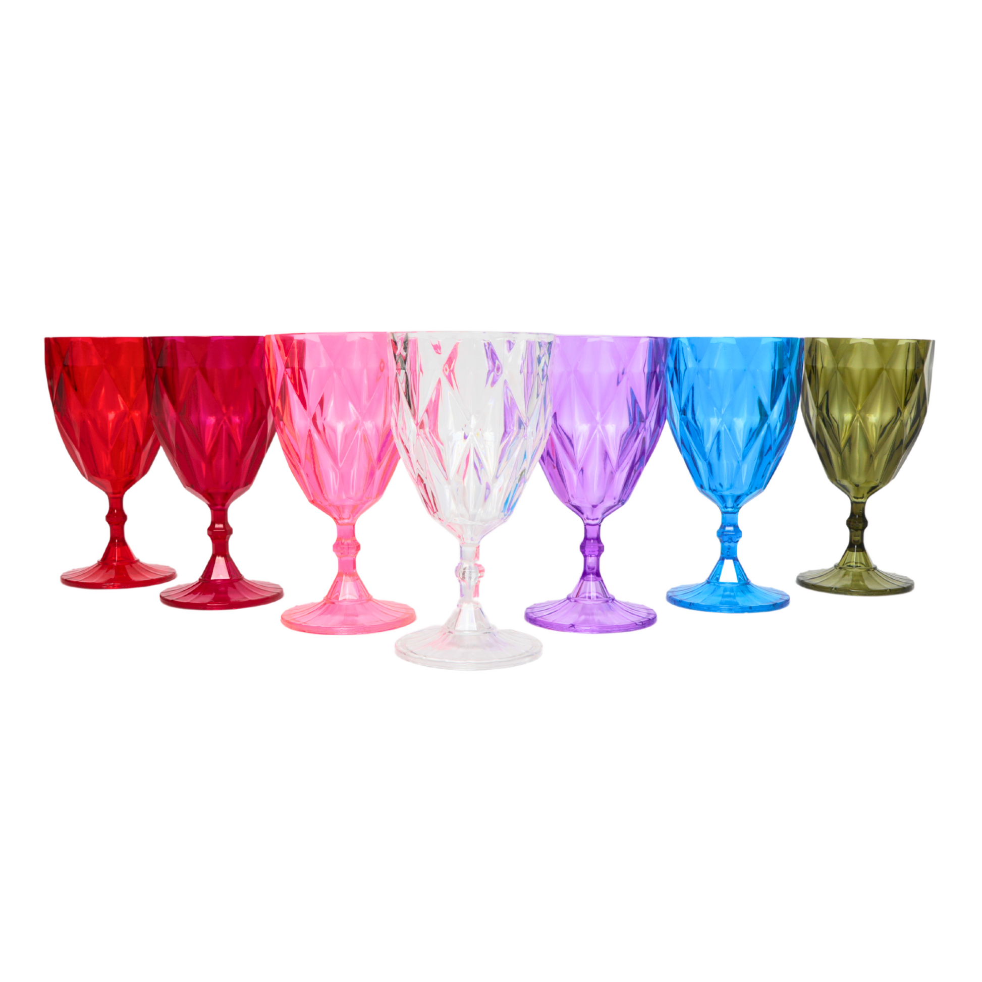 Magenta Vintage Acrylic Goblets (6 pcs/pk)