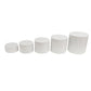 White Cylinder Round Pedestal Cake/Dessert Display Stands 5 pcs/set