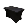 Rectangular 4 Foot Spandex Table Cover Black At Cv Linens