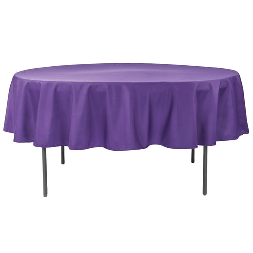 Polyester Tablecloths 90” Round - Purple - CV Linens™