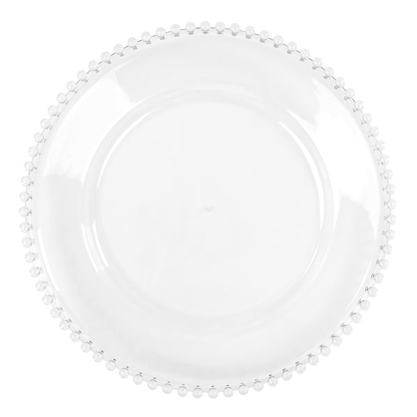 Fancy Beaded Clear Acrylic Charger Plates 13 Cv Linens 6278