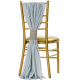 Wholesale 5pcs Pack of Chiffon Chair Sashes 19 x 72