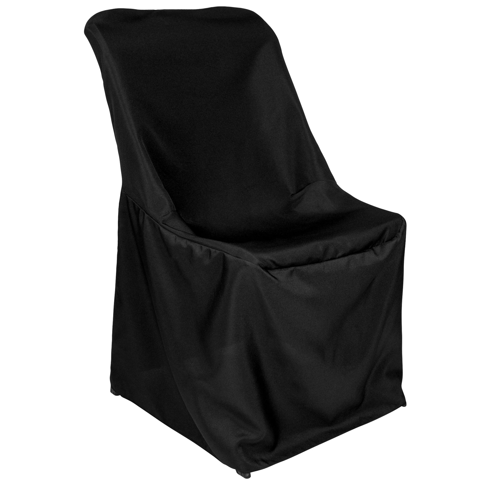 Black Lifetime Folding Spandex Chair Covers, Stretch Lycra Lifetime Folding Chair  Cover