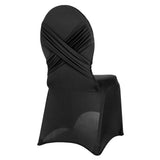 Cross Back Stretch Spandex Banquet Chair Cover Black CV Linens