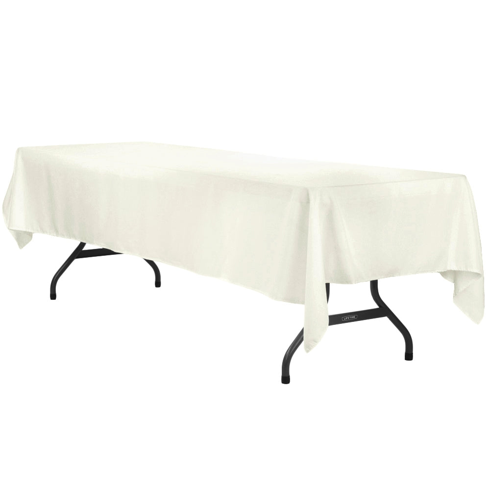 Economy Polyester Tablecloth 60x120 Rectangular Ivory CV Linens   Economy Polyester 60x120 Rectangular 60x120 Tablecloth Ivory 194ac54a 139d 464d 9afe 0fcad850fce5 1000x 