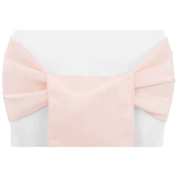 Lamour Satin Sash Blush/Rose Gold at CV Linens