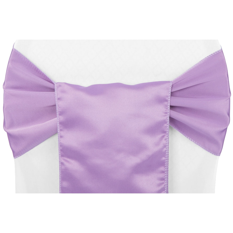 Lamour Satin Sash Victorian Lilac/Wisteria at CV Linens