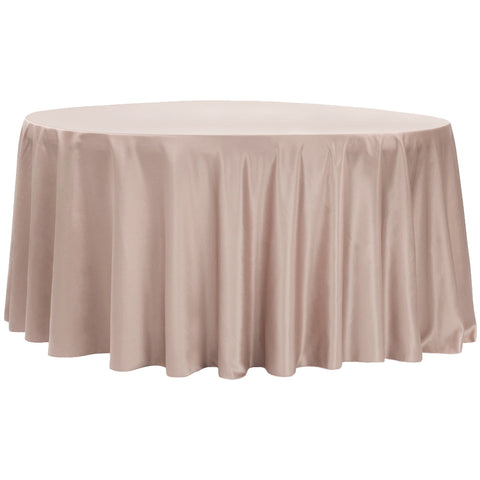 Lamour Satin 120 inch Round Tablecloth Sage Green at CV Linens