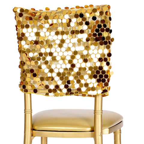 Geometric Art Deco Sequin Chiavari Chair Cap 16 x 14│ CV Linens