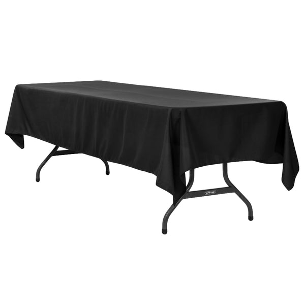 Black Rectangular Tablecloth Rental - Polyester