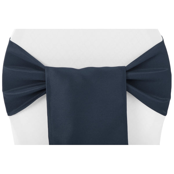 Polyester Chair Sash/Tie - Navy Blue: Elevate Your Event with Elegance ...