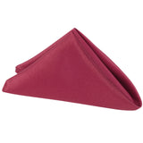 Linentablecloth 20-inch Polyester Napkins (1-Dozen) Burgundy