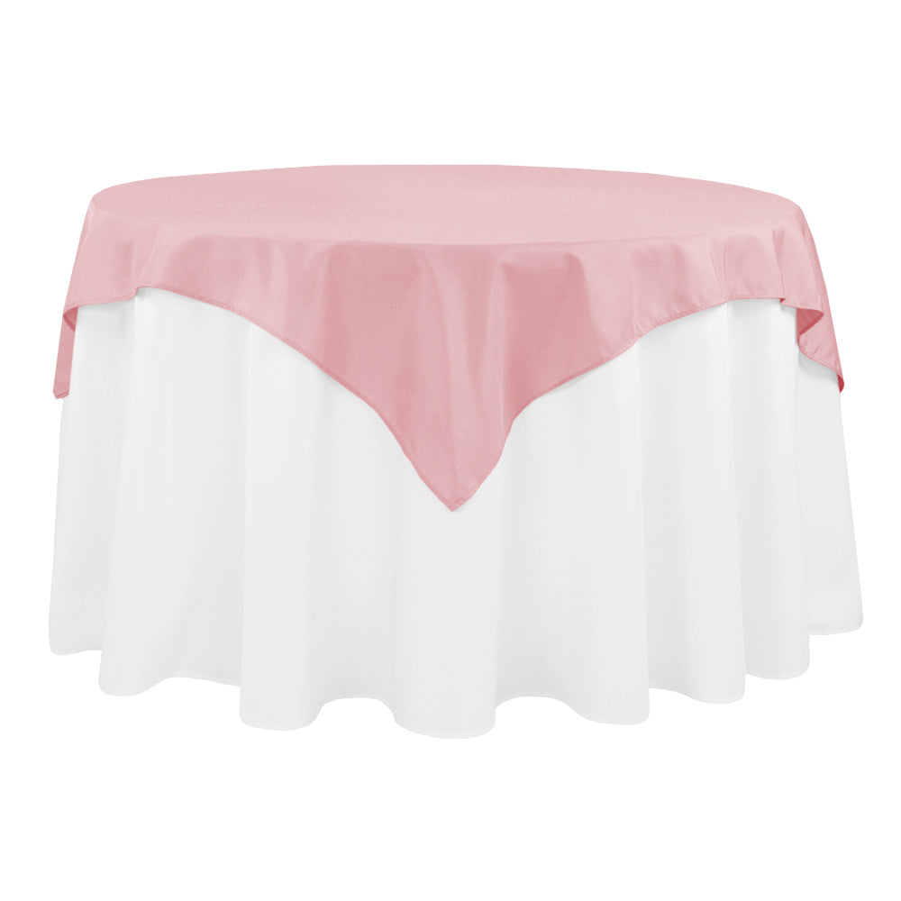 Polyester Square 54" Overlay/Tablecloth - Dusty Rose/Mauve - CV Linens