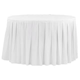 Your Chair Covers 21 ft x 29 inch Polyester Pleated Table Skirts White