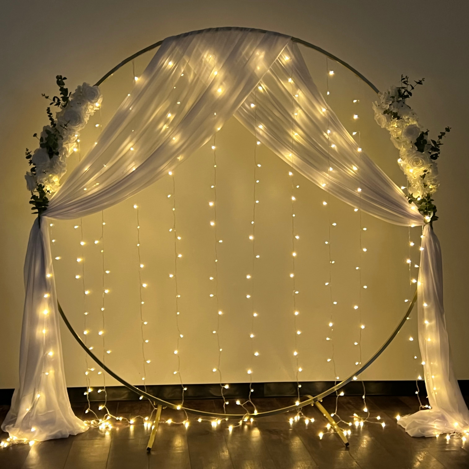 The Decor Cycle Golden Metal Stand to Create Your own Backdrop to