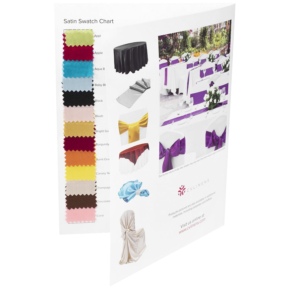 Satin Swatch Chart - CV Linens