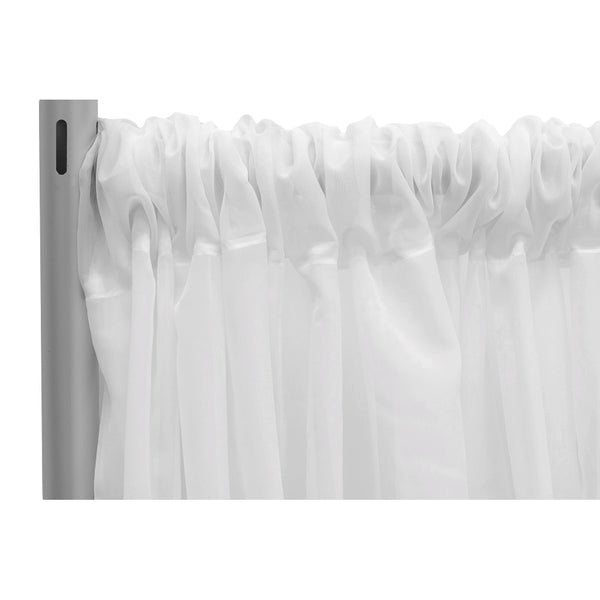 16' Sheer Drape, White, Pipe And Drape Sale, Wholesale