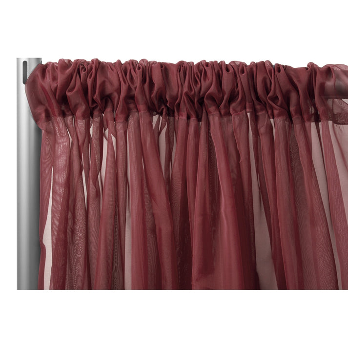 Sheer Voile Flame Retardant (FR) 10ft H x 118 W Drape/Backdrop Curtain ...