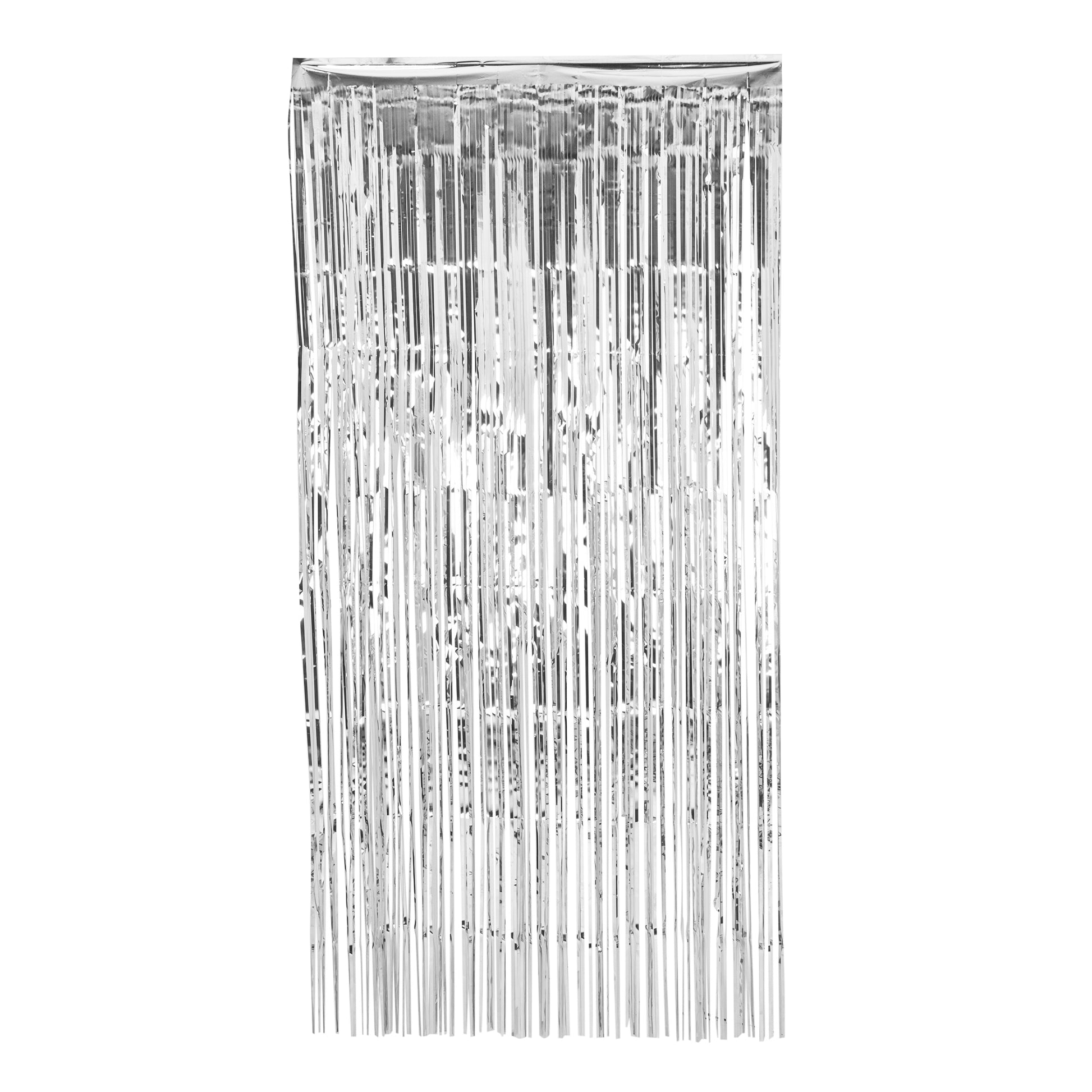 Silver Fringe Curtain Backdrop 2mx1m, Silver Streamer Curtains