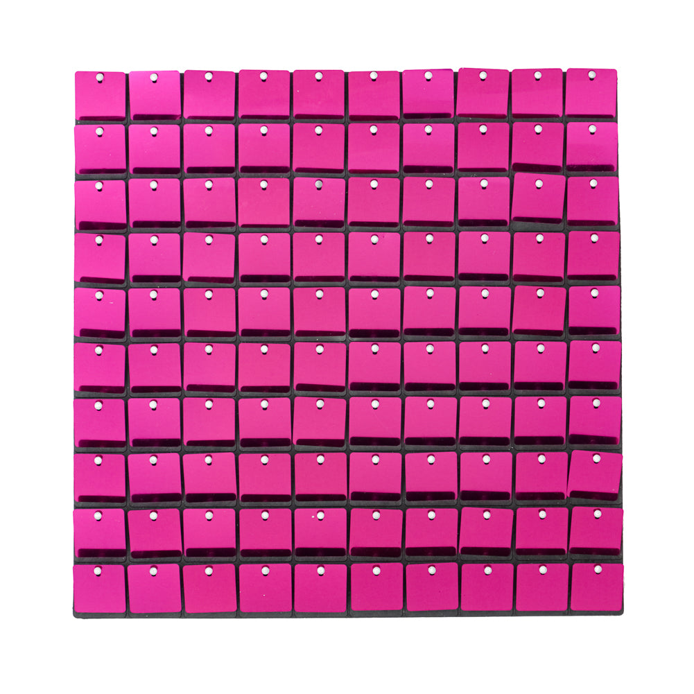 Spangle Shimmer Sequin Wall Panel Backdrops (24 pc/pk) - Fuchsia