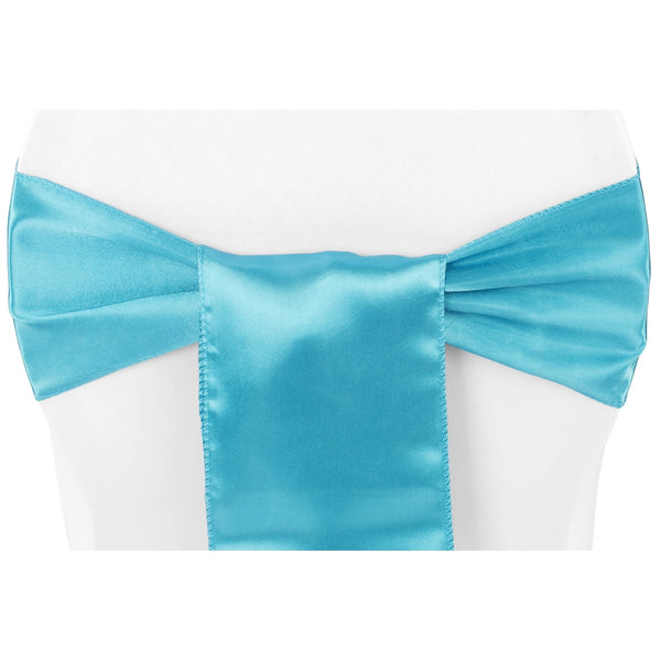 Standard Satin Sash Aqua Blue - Cv Linens