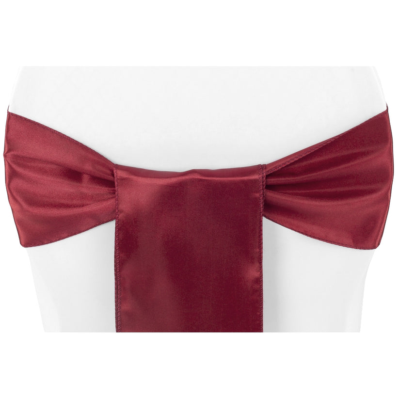 Standard Satin Sash Burgundy - CV Linens