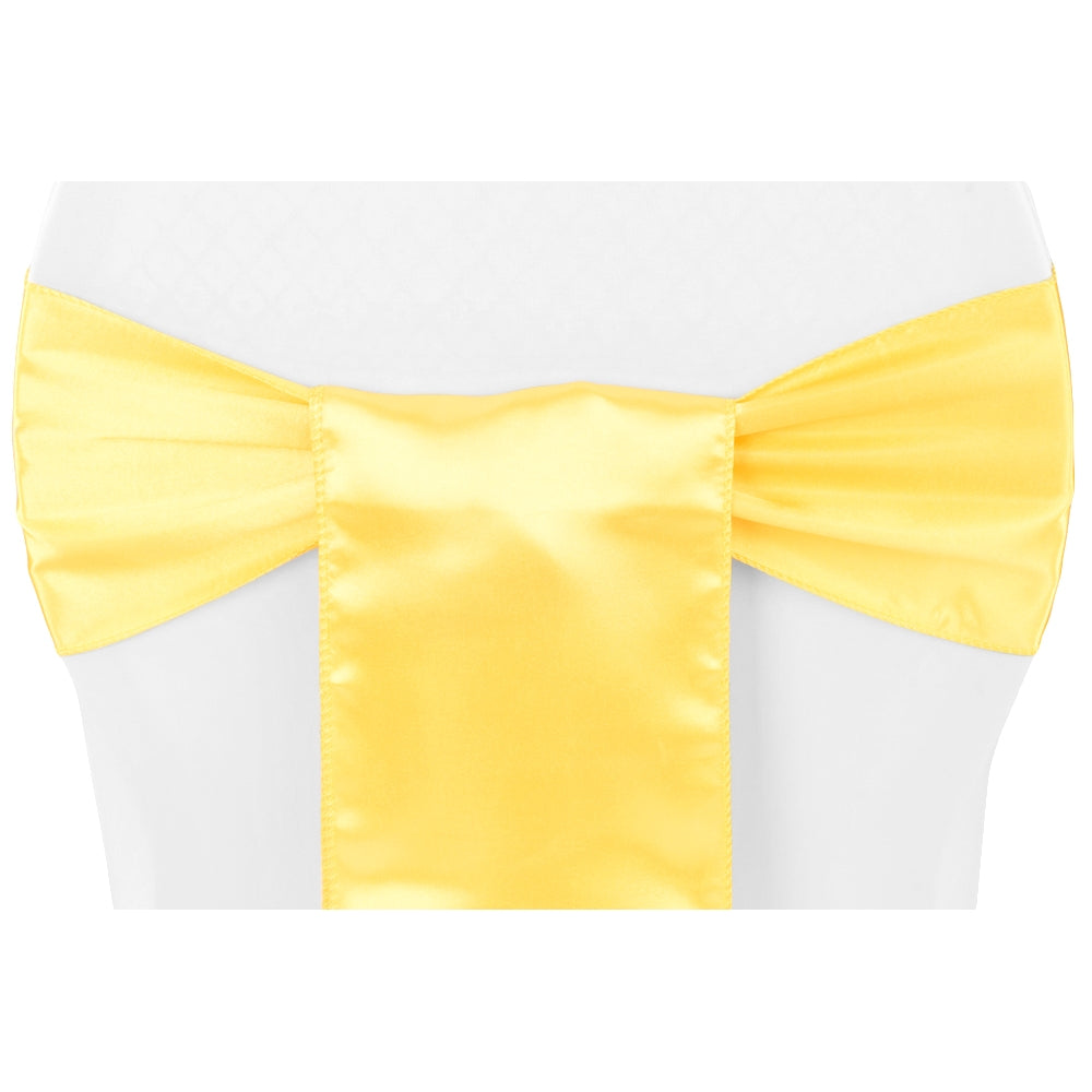 Standard Satin Sash Canary Yellow (Bright Yellow) - CV Linens