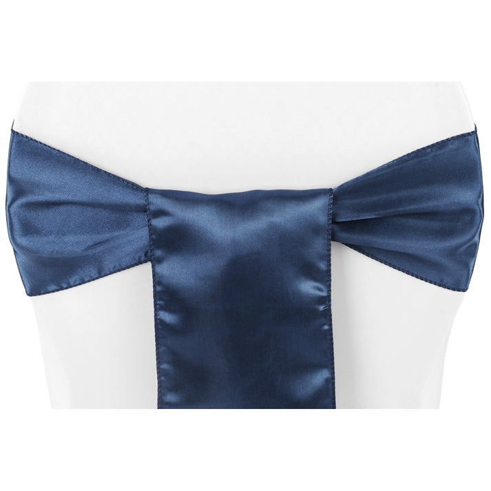 Standard Satin Sash Navy Blue - CV Linens